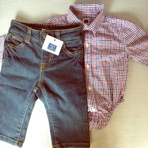 NWT baby boy Janie and Jack 6-12 month set